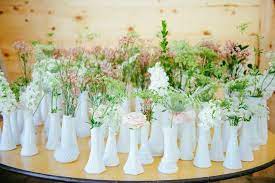 Milk Glass Centerpiece Wedding Vases
