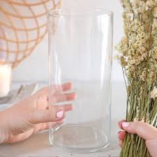 Large Cylinder Glass Vase H25cm By Lisa Angel Homeware Collection