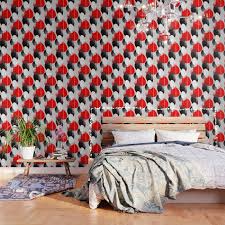 Gray fabulous red bedroom ideas bedroom trendy red bedroom ideas and decoration. Modern Anxiety Abstract Red Black Gray Wallpaper By Mellowcat Society6