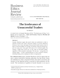 the irrelevance of unsuccessful traders gil hersch business document is being loaded