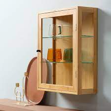 Wall Cabinet Ribe 1 Glass Door Natural