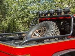 rugged ridge spare tire carrier bed