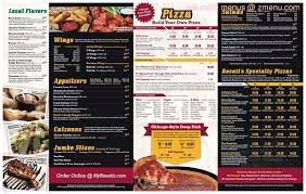 menu of rosati s pizza restaurant