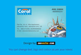 travel agency business card cdr file