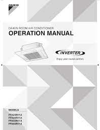 daikin ffa25rv1a operation manual pdf