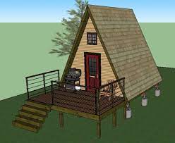 14 x14 tiny a frame cabin plans by