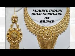 gold necklace set making indian