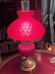 Red Satin Glass Lamp S For