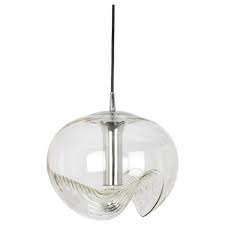 Large Clear Glass Pendant Light By Koch