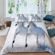 3 Horses Duvet Cover Queen Size Bedding