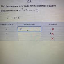Quadratic Equation Below