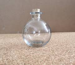 Round Crystal Clear Glass Potion Bottle