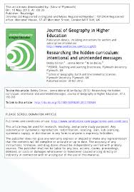 pdf researching the hidden curriculum