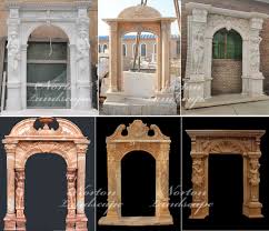hand carved white marble door frame