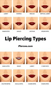 lip piercing guide 18 types explained