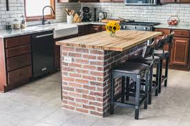 The second component to kitchen island dining area the seats themselves. Diy Brick Kitchen Island Behind The Scenes Of Our Kitchen Renovation Jelly Toast