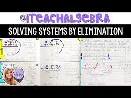 Algebra 1 Solving Systems Of