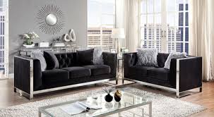 cm6748bk evadne sofa set in black