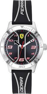 Discover ferrari watch on aliexpress! Amazon Com Ferrari Boys Academy Stainless Steel Quartz Watch With Silicone Strap Black 16 Model 0810024 Watches