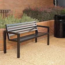 Ms Modern Garden Bench With Back Size