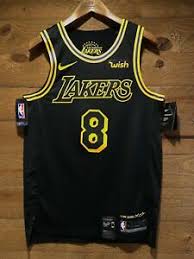 The black mamba jerseys have been like a sixth man for the los angeles lakers in the postseason. Kobe Bryant 8 Lakers City Edition Lore Series Black Mamba Nwt And Wish Patch Ebay