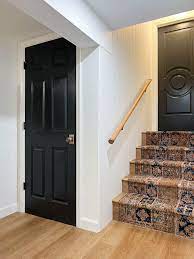 Stair Railing With Wooden Handrail And