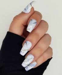 Your nail art basic supplies for marbleing. 50 Acrylic Coffin Marble Nails Colors Designs 2019 Koees Blog Marble Nail Designs Fall Acrylic Nails Marble Nail Art
