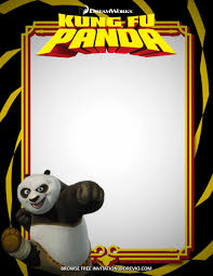 kung fu panda birthday invitations