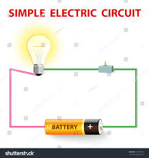 Simple Electric Circuit Electrical Network Switch Stock