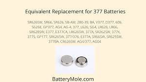 the 377 watch battery and equivalents