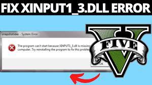 fix xinput1 3 dll not found on gta v