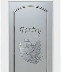 simple frosted glass pantry door design
