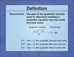 Definition Quadratics Concepts The