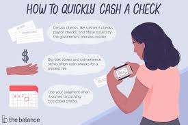how to cash a check as quickly as possible