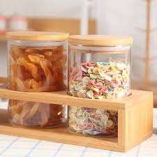 Whole Jars With Bamboo Lids Storage