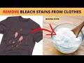 remove bleach stains from dark clothes