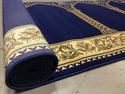 portable royal blue hira prayer rug