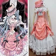 Details About Kuroshitsuji Black Butler Ciel Phantomhive Cosplay Costume Set Lolita Dress Sml