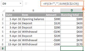 How To Do A Running Total In Excel Cumulative Sum Formula