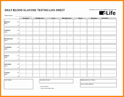 Bloodar Spreadsheet Tracker Log Chart Printable Template Glucose