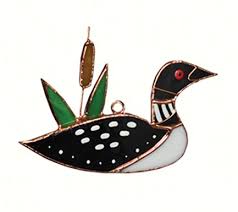 Loon Stained Glass Suncatcher