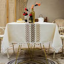 cotton linen dust proof table cover for
