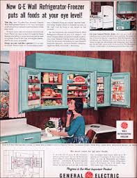A great fit for any kitchen, this fridge boasts upfront temperature controls to regulate both the fresh and freezer food sections with ease. 1956 Ge Wall Refrigerator Source Better Homes Gardens Flickr