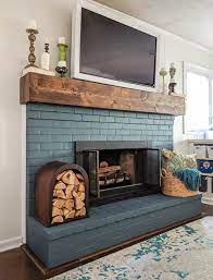 How To Paint A Brick Fireplace The