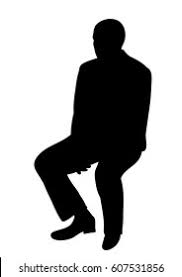 See man sitting silhouettes stock video clips. Silhouette Man Sitting Waiting Vector Stock Vector Royalty Free 607531856