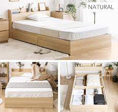 Aube Wooden Drawer Storage Bed Frame