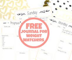 Printable Weight Loss Food Journal Free Watchers Tracker