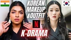 indian tries korean makeup look