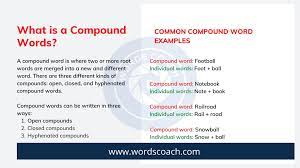 compound words types and list of