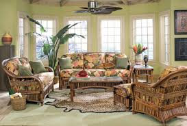 indoor wicker and rattan living room